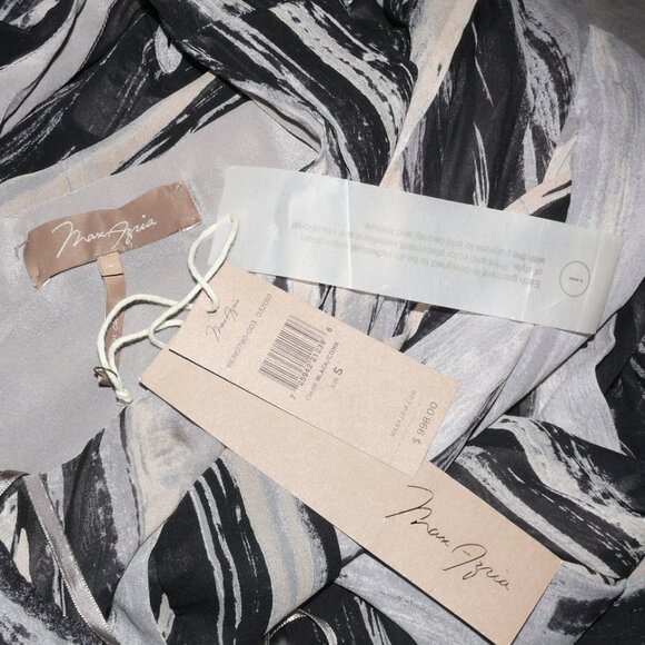 VINTAGE MAX AZRIA SPRING 2010 RUNWAY SILK MAXI DRESS w/FRONT SLIT NWT SZ S - Picture 10 of 11